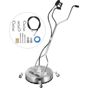 Image of VEVOR Surface Cleaner 20" Flat Surface Cleaner for Pressure Washer 4000psi Pressure with 3/8 Quick Connector Surface Cleaner with Casters 10.5GPM