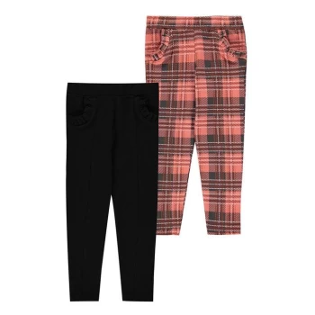 image of SoulCal 2 Pack Trousers Infant Girls - BLK/Pink