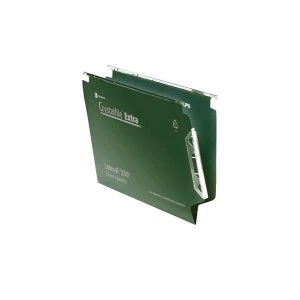Image of Rexel Crystalfile Classic Lateral File Manilla V-Base 15mm Green 1 x Pack of 50 Lateral Files