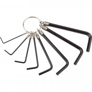 image of Draper 8 Piece Hexagon Allen Keyring Set Metric