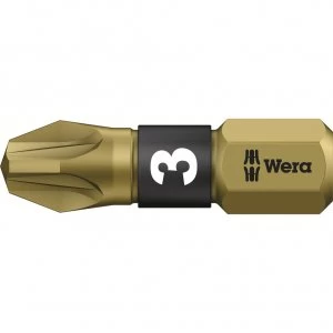 Image of Wera BiTorsion Extra Hard Pozi Screwdriver Bits PZ3 25mm Pack of 10