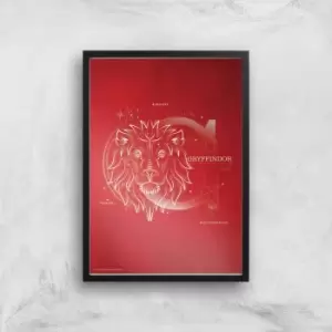 Harry Potter Gryffindor Giclee Art Print - A3 - Black Frame