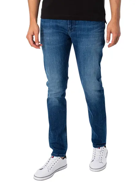 Image of Tommy Jeans Simon Skinny Jeans Dynamic Jacob Mid Blue Stretch 34W x 32L