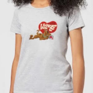 Image of Scooby Doo It's No Mystery I Love You Womens T-Shirt - Grey - 3XL