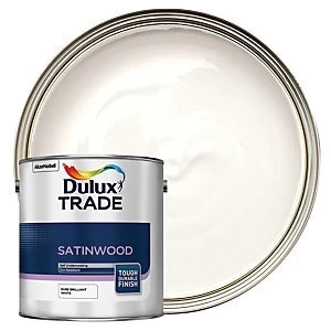 Image of Dulux Trade Satinwood Paint - Pure Brilliant White 2.5L