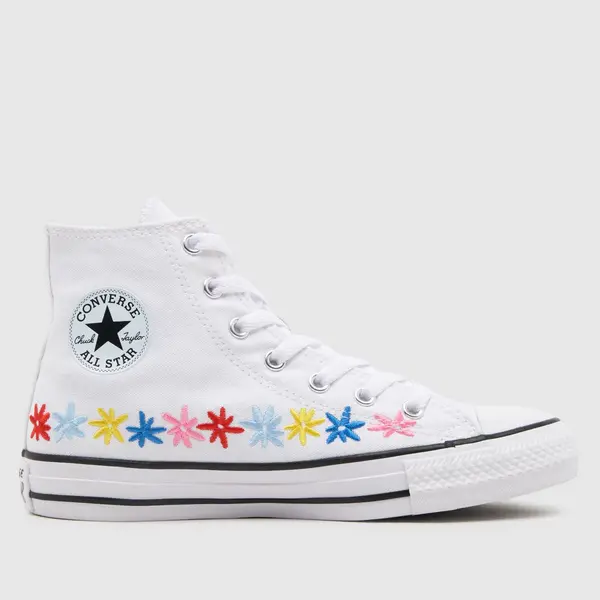 Converse white multi all star hi Girls Youth trainers