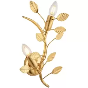 image of Merano Reggio Metal Wall Lamp, Gold Leaf