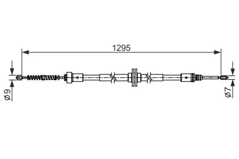 Image of Bosch 1 987 482 558 Brake Cable 1295mm Cable,parking brake (124)