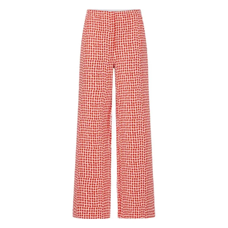Image of Ichi Womens suit Trousers Ichi Kate Print Rouge Female L