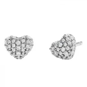 Image of Michael Kors Sterling Silver Heart Stud Earrings