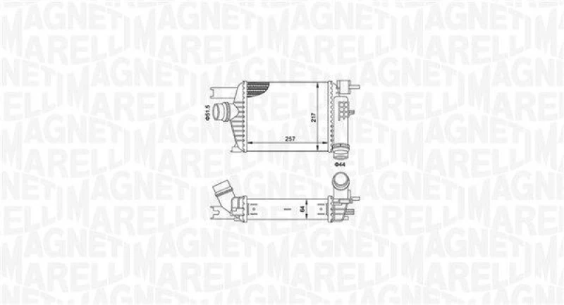 Image of MAGNETI MARELLI Intercooler MAGNETI MARELLI 351319205160