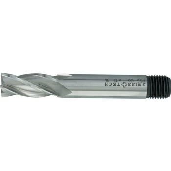 Image of 20.00MM HSS-Co 8% Threaded Shank Multi Flute End Mills - Uncoated - Swisstech