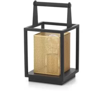 Image of Onli Malik Box Table Lamp, Black, Gold