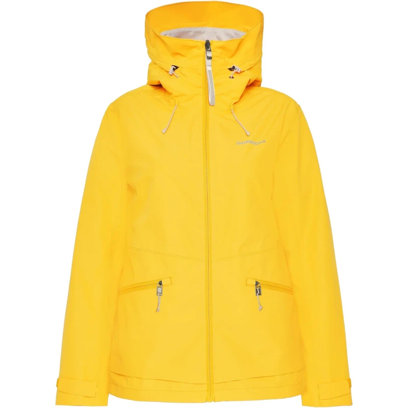 Image of Womens waterproof jacket Didriksons Turvi 2 Jaune Female 46