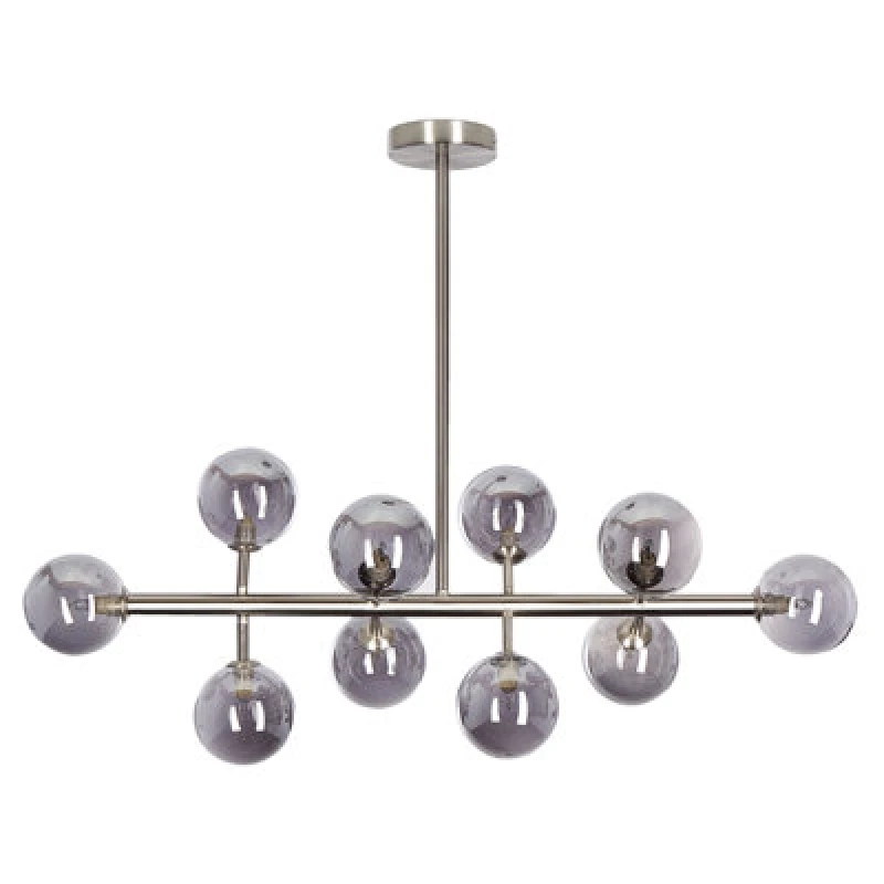Image of Beliani Pendant Lamp Ramis Metal Silver