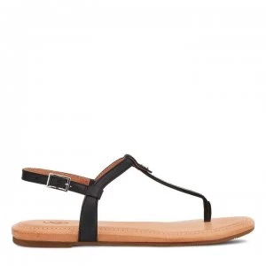 image of Ugg Madeena Sandals - Black Leather