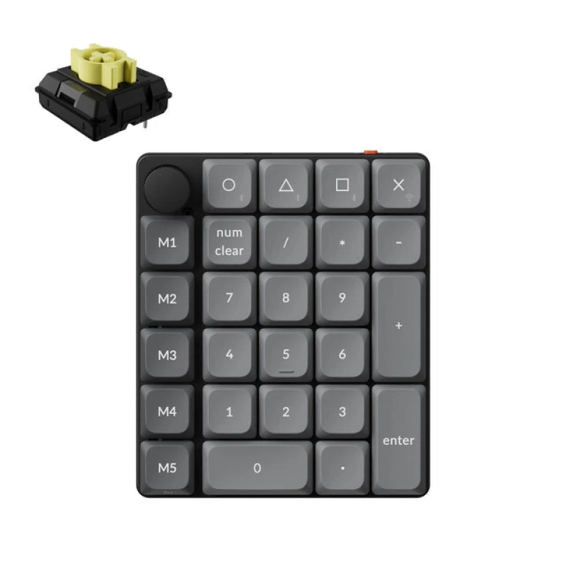 Image of Keychron Keychron K0 Max QMK numeric keypad Universal Bluetooth/USB/RF Wireless Black, Grey K0M-H4