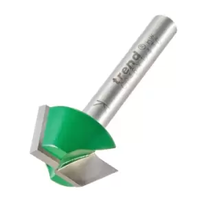 Image of Trend CRAFTPRO Bearing Guided Bevel Trimmer Router Cutter 22.2mm 10mm 1/4"