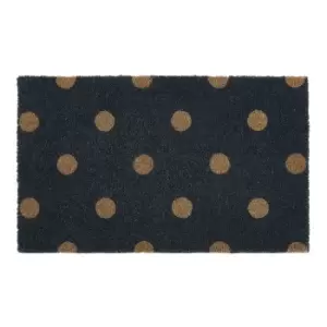 Image of Navy Polka Dots Doormat