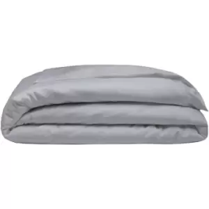 Image of Sateen Duvet Cover (Single) (Platinum Grey) - Belledorm
