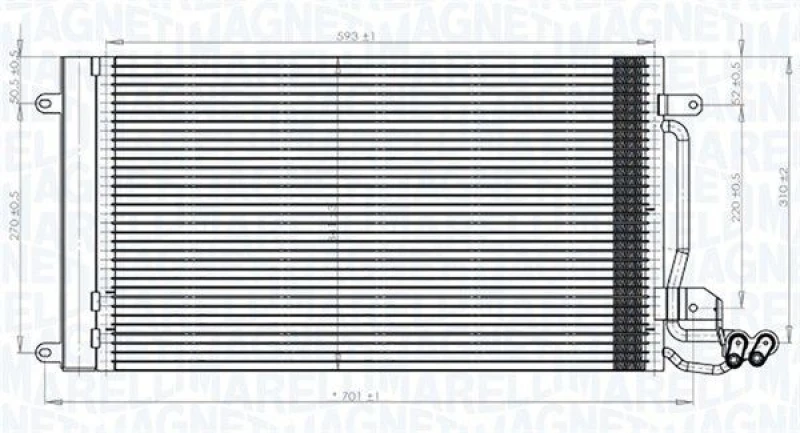 Image of MAGNETI MARELLI Air conditioning condenser MAGNETI MARELLI 350203821000