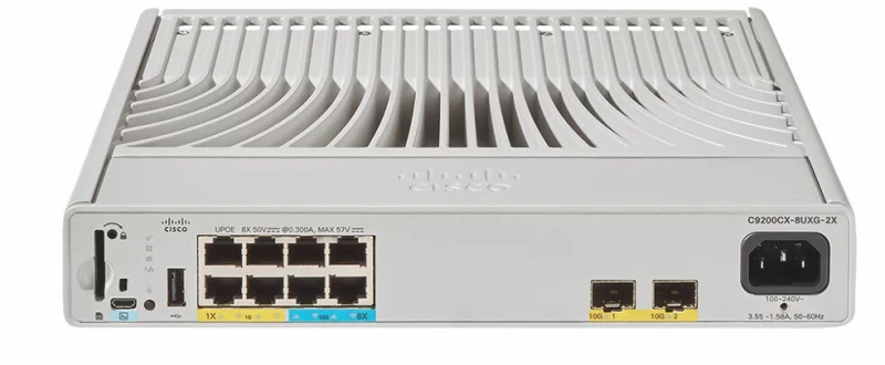 Image of Cisco Catalyst C9200CX-8UXG-2X-A network switch Managed L2/L3 Power ov