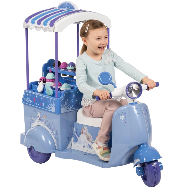 Image of HUFFY Disney Frozen Ice Cream Kart Children's Electric Ride-on, Purple 17355W