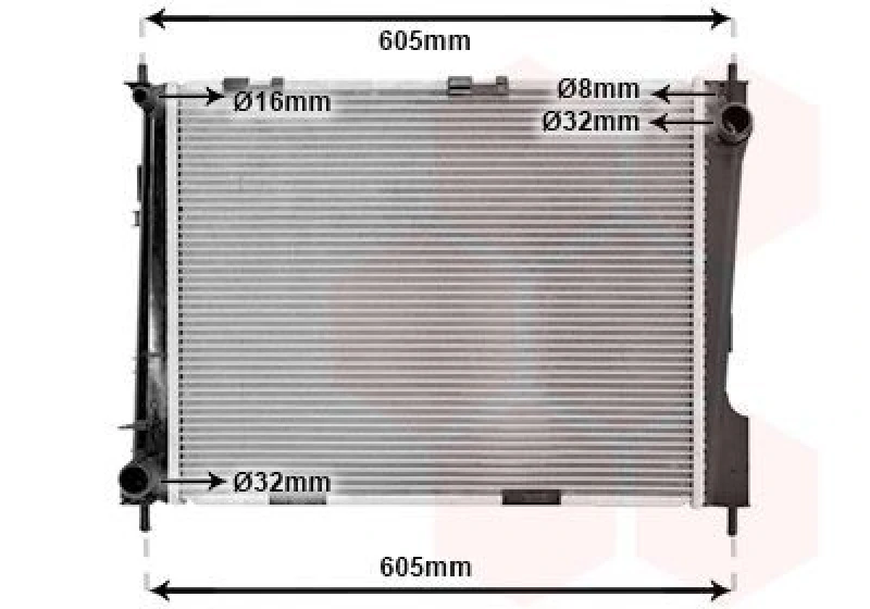 Image of VAN WEZEL Engine radiator VAN WEZEL 43002371
