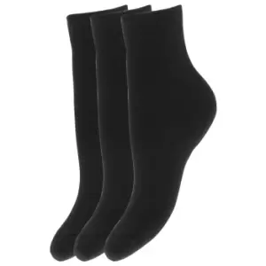 image of FLOSO Childrens Boys/Girls Winter Thermal Socks (Pack Of 3) (UK Shoe: 9-12, EUR 26-31 (5-7 years)) (Black)