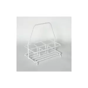 Image of Delfinware Wireware White 6 Bottle Milk Carrier