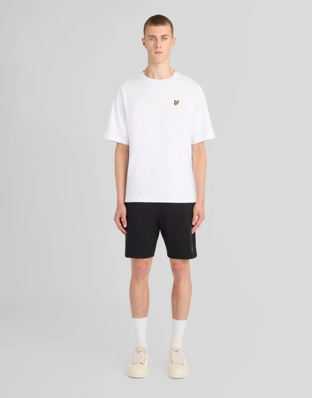 Image of Lyle & Scott Mens Sports Loopback Cotton Shorts Jet Black