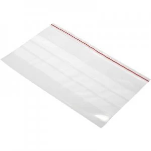 image of Grip seal bag with write on panel W x H 250 mm x 150 mm Transparent Polyethy