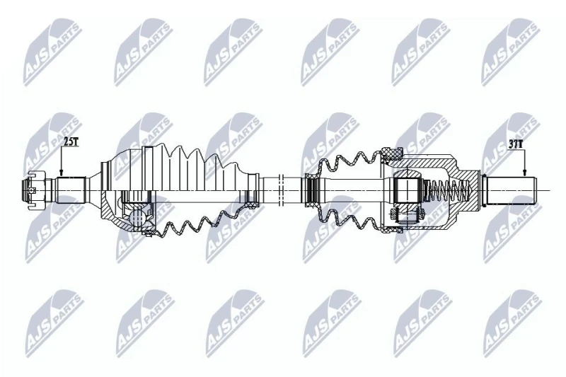 Image of NTY NPW-CT-077 Drive shaft Front Axle Left Drive Shaft (13)
