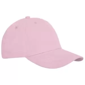 image of Elevate Unisex Adult Davis 6 Panel Cap (One Size) (Light Pink)