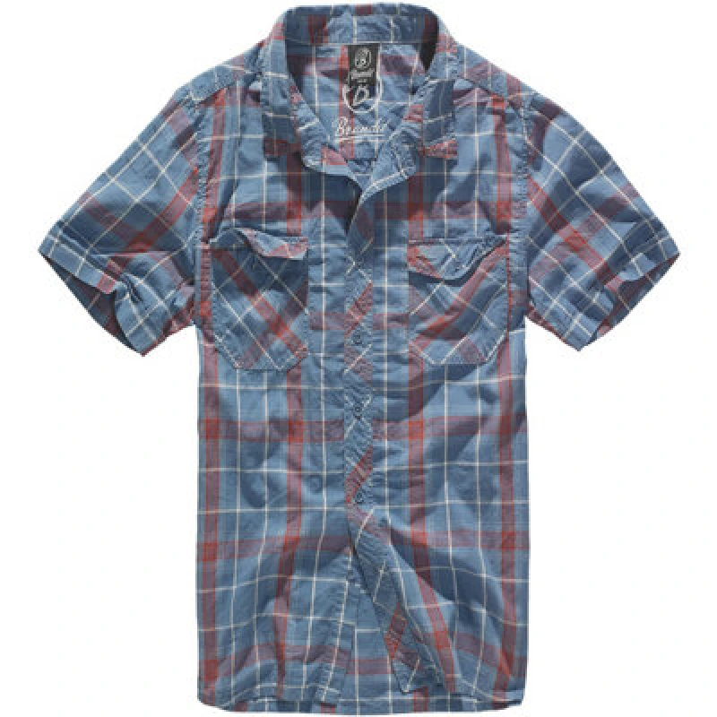Image of Brandit Roadstar Shirt Red / Blue Size Medium