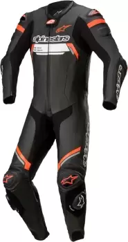 Alpinestars Missile V2 Ignition One Piece Motorcycle Leather Suit, black-red, Size 56, black-red, Size 56