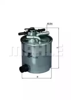 image of Fuel Filter KL404/16 79882135 by MAHLE Original