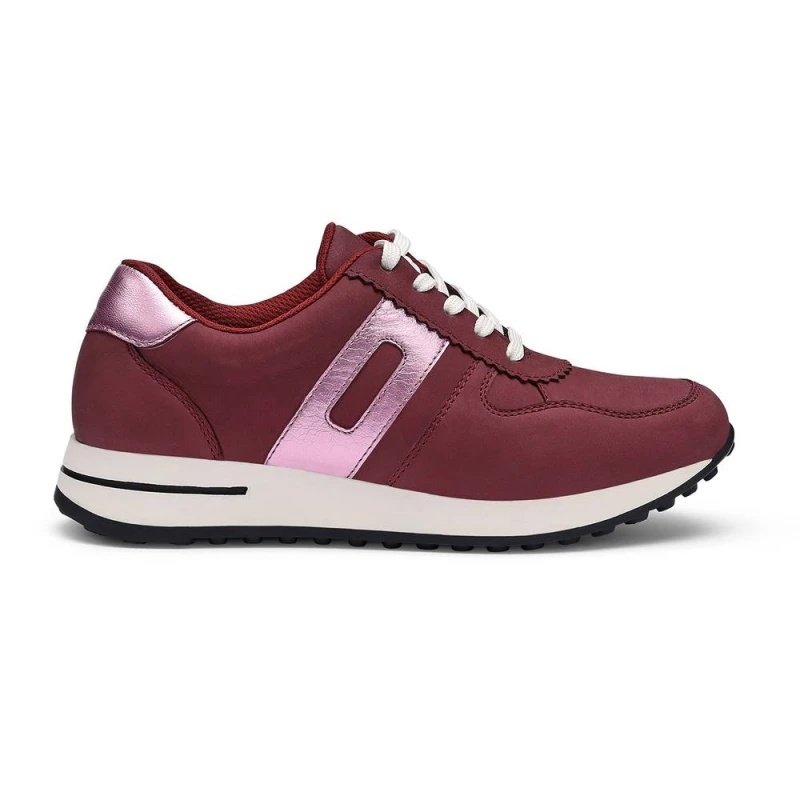Image of Hotter Womens 'Revival' Trainers in Maroon Size: 3 Maroon Female 3