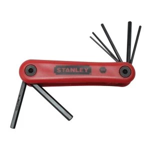 image of Stanley Tools Folding Hexagon Key Set of 7 Metric (1.5-6mm)