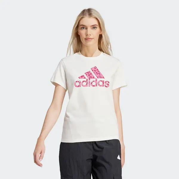 Image of Animal Print Graphic T-Shirt in Cotton