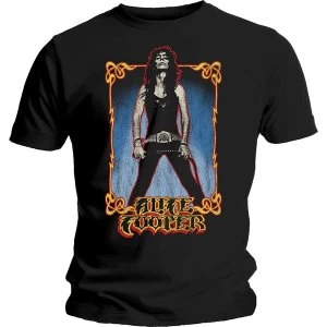 Image of Alice Cooper - Vintage Whip Washed Unisex Large T-Shirt - Black