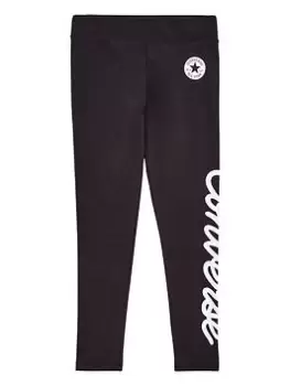 Converse Signature Chuck Patch Leggings - Black, Size L=12-13 Years