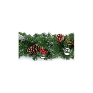 Image of Premier Christmas Dressed Garland (One Size) (Silver) - Silver