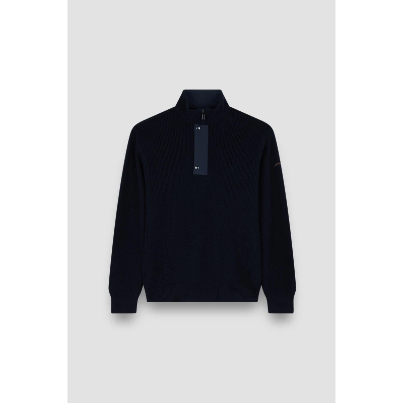 Image of Paul And Shark Mens 1/4 Zip Fleece Navy male S