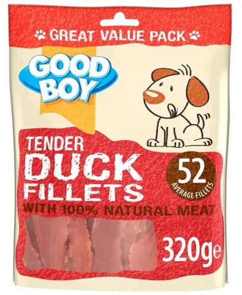 image of Good Boy Tender Duck Fillets Dog Treats 320g