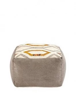 Image of Gallery Mendez Pouffe, Ochre, Men