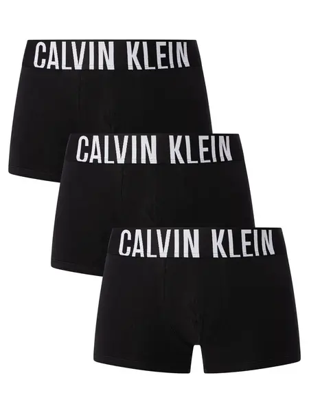 Image of Calvin Klein Intense Power 3 Pack Trunks Black S