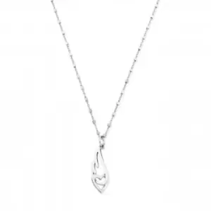 Image of Delicate Cube Interlocking Heart Angel Wing Necklace SNDC3238