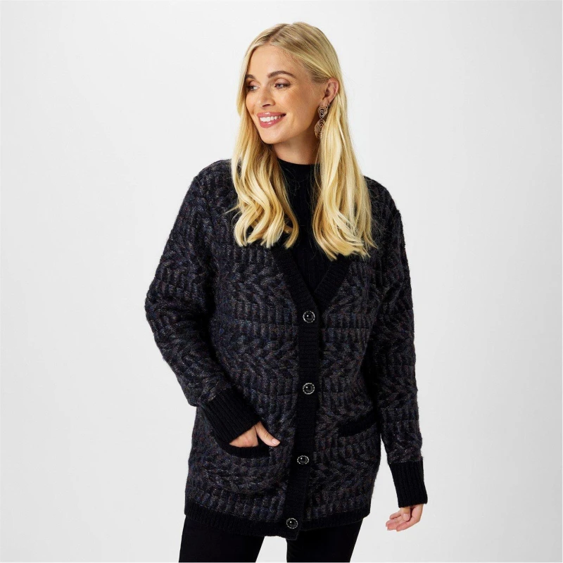 Image of Biba Biba Geo Knitted Cardigan - Multi Multi 10