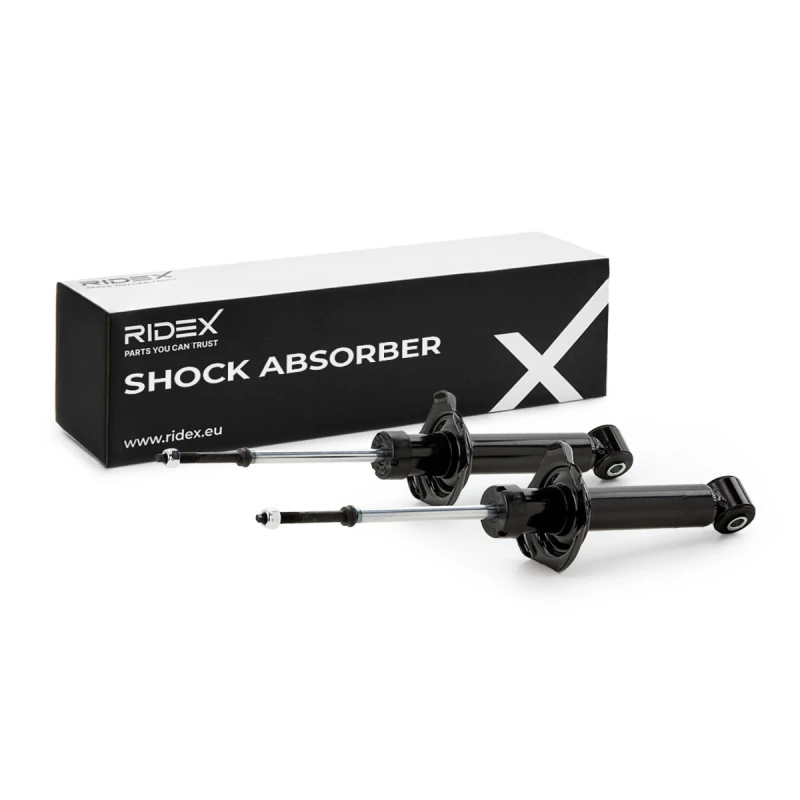 Image of RIDEX 854S2139 Shock absorber Rear Axle, Gas Pressure, Twin-Tube, Spring-bearing Damper, Bottom eye Shock Absorber (854)